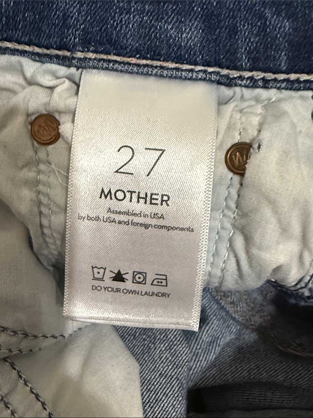 MOTHER Insider Crop Step Chew Jeans Size 27 - Picture 4 of 6